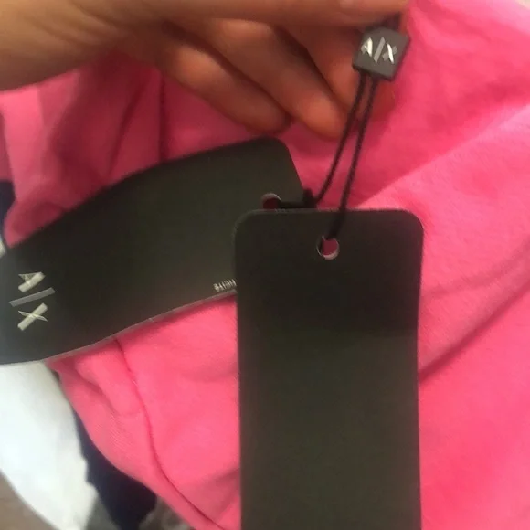 Armani exchange womens pink and blue hooded sweatshirt size XS​ - Picture 7 of 8